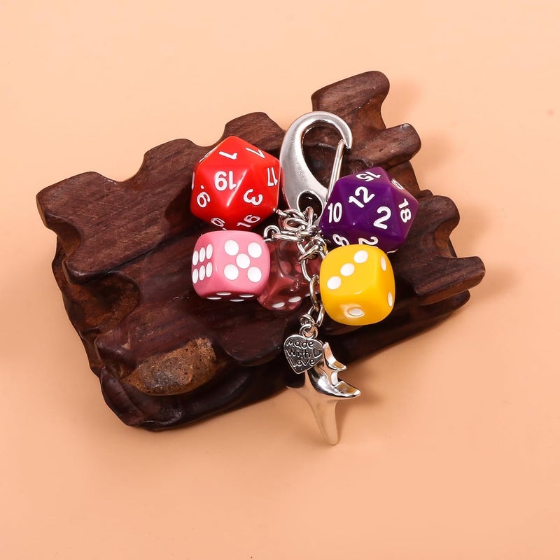 SORGERLY 8 Ball Dice Charm Keychain - Cute Bag Purse Handbag Accessories - Y2K Aesthetic Key Chain for Women Men - Image 5